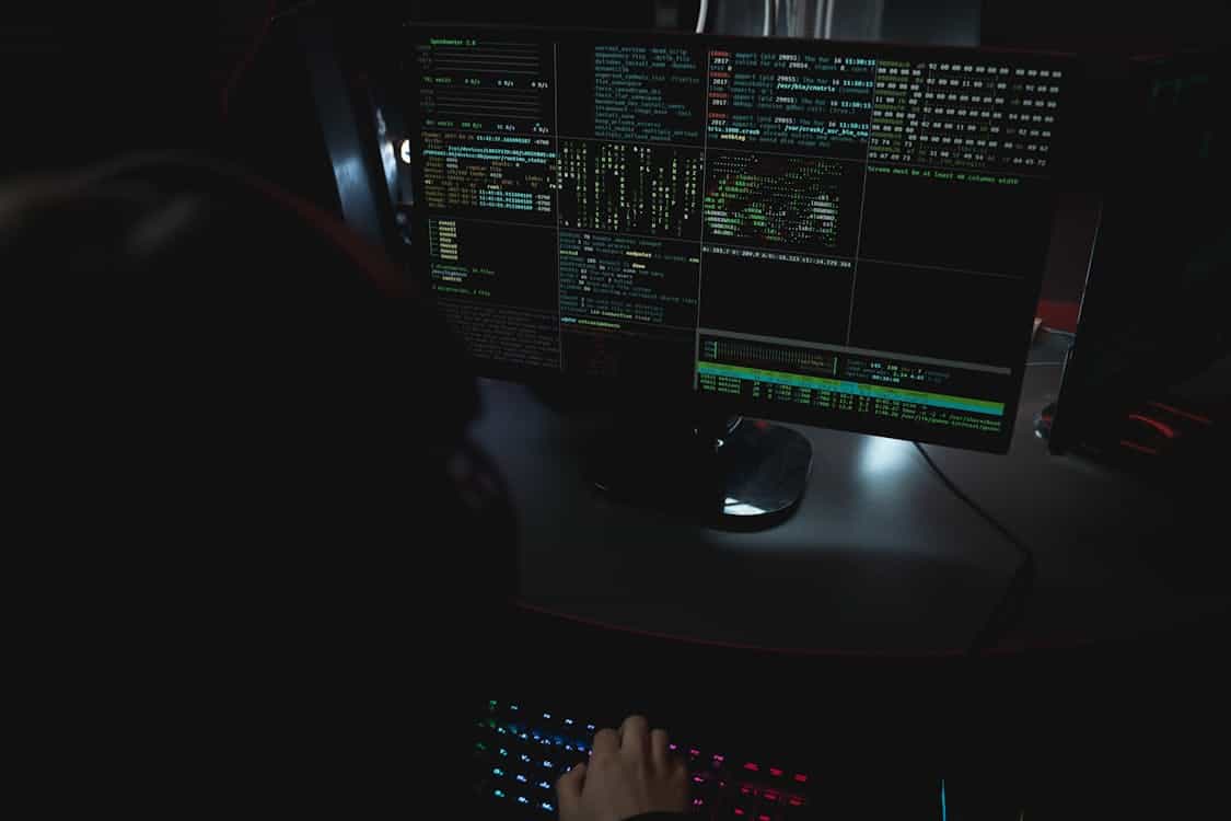 person using computer